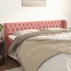 vidaXL T&ecirc;te de lit avec oreilles Rose 203x23x78/88 cm Velours