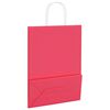 vidaXL Sacs en papier 250 pcs avec poign&eacute;es rose 26x12x35 cm