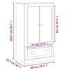vidaXL Buffet haut noir 60x35,5x103,5 cm bois d'ing&eacute;nierie