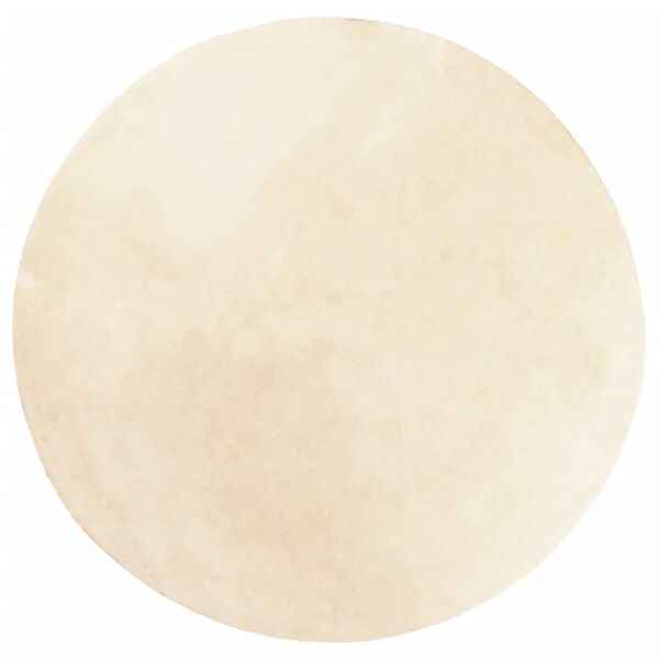 vidaXL Tapis HUARTE &agrave; poils courts doux et lavable cr&egrave;me &Oslash; 80 cm