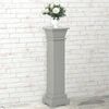 vidaXL Support pilier classique carr&eacute; pour plantes Gris 17x17x66cm MDF