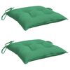 vidaXL Coussins de chaise lot de 2 vert 40x40x7 cm tissu oxford