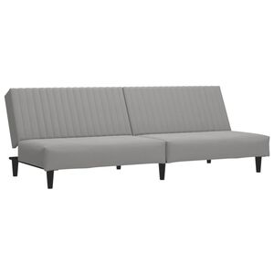 vidaXL Canap&eacute;-lit &agrave; 2 places gris clair velours