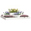 vidaXL Jardini&egrave;re Blanc 112x112x27 cm Bois massif de pin