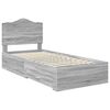 vidaXL Cadre de lit Gris Sonoma 90 x 190 cm Bois d'ing&eacute;nierie