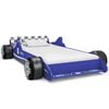 vidaXL Lit voiture de course pour enfants 90 x 200 cm Bleu