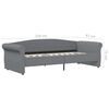 vidaXL Lit avec matelas et USB Gris clair Tissu 90x200 cm