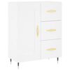 vidaXL Buffet haut Blanc 69,5x34x180 cm Bois d'ing&eacute;nierie