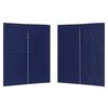 vidaXL Mur de tente de f&ecirc;te 2 pc 200 x 195 cm Bleu PE et acier