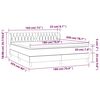 vidaXL Sommier &agrave; lattes de lit avec matelas Taupe 180x200 cm Tissu