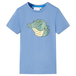 vidaXL T-shirt pour enfants bleu moyen 128