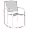 vidaXL Ensemble de chaises de jardin empilables 5 pcs anthracite