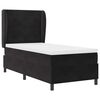 vidaXL Lit &agrave; ressorts avec matelas Noir 190 x 90 cm Polyester