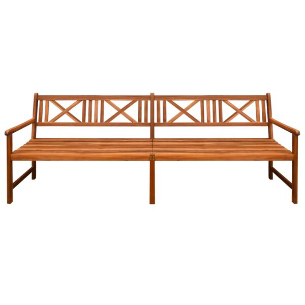 vidaXL Banc de jardin avec coussins 240 cm Bois d'acacia solide