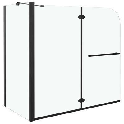 vidaXL Cabine de douche pliante ESG 120x68x130 cm noir