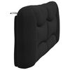 vidaXL Coussin de t&ecirc;te de lit Hvar noir 180 cm tissu