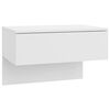 vidaXL Tables de chevet murales 2 pcs Blanc