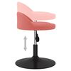 vidaXL Chaises pivotantes &agrave; manger lot de 2 Rose Velours