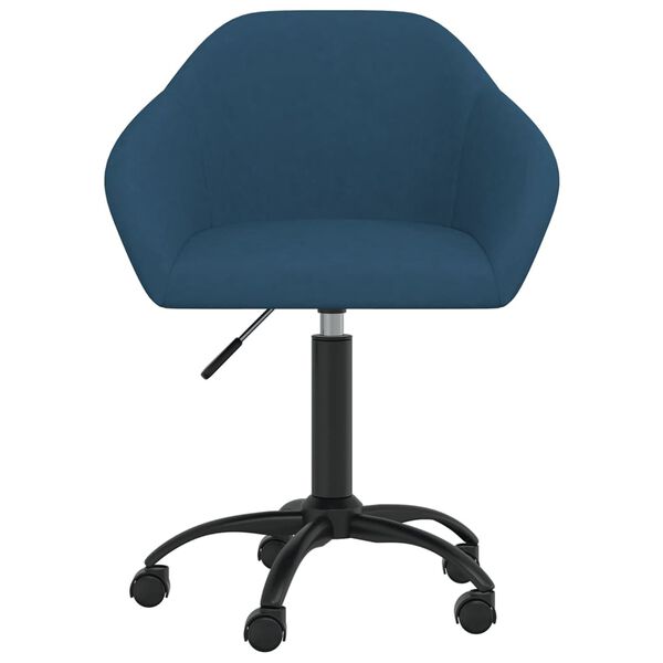 vidaXL Chaises pivotantes &agrave; manger lot de 2 bleu velours