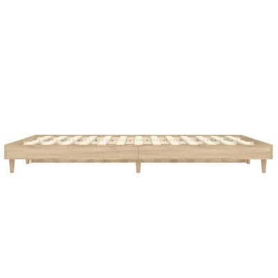 vidaXL Cadre de lit chêne sonoma 135x190 cm bois d'ingénierie