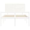 vidaXL Lit pour personne &acirc;g&eacute;e sans matelas blanc 140x200cm bois massif