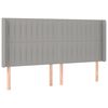 vidaXL Sommier &agrave; lattes de lit matelas LED Gris clair 160x200 cm Tissu
