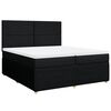 vidaXL Sommier à lattes de lit avec matelas Noir 200x200 cm Tissu