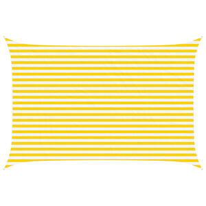 vidaXL Voile d'ombre Jaune et blanc 4,5 &times; 3 m 100 % polyester Oxford