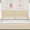 vidaXL T&ecirc;te de lit avec t&ecirc;te de lit Cr&egrave;me 200 cm Cuir synth&eacute;tique