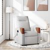 vidaXL Fauteuil de massage inclinable gris nuage tissu
