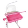 Vipack Bureau r&eacute;glable enfant Comfortline 301 et chaise Rose et blanc