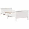 vidaXL Cadre de lit avec matelas Blanc 80 x 200 cm Bois de pin massif