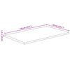 vidaXL Dessus de table 110x60x3,8cm rectangulaire bois massif d'acacia