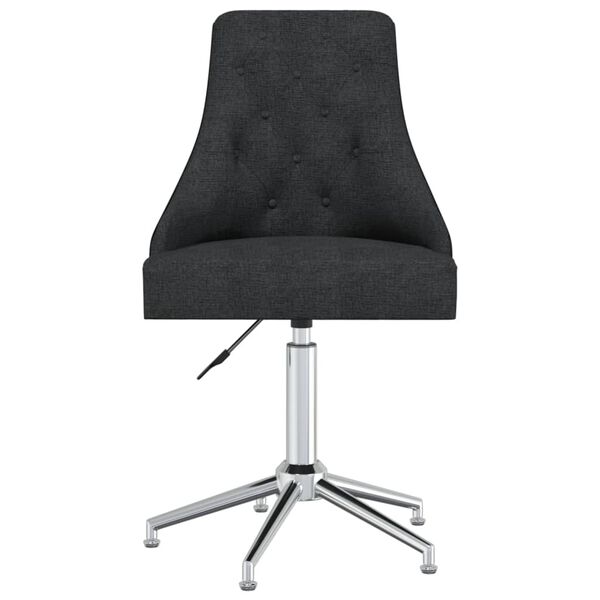 vidaXL Chaises pivotantes &agrave; manger lot de 4 Noir Tissu