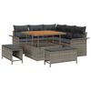 vidaXL Ensemble de canap&eacute; de jardin avec coussin 8 pcs Gris polyrotin