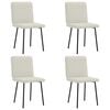 vidaXL Chaises &agrave; manger lot de 4 Cr&egrave;me Velours