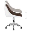 vidaXL Chaise pivotante &agrave; manger Marron et blanc Similicuir