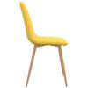 vidaXL Chaises à manger lot de 2 jaune moutarde tissu