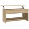 vidaXL Table basse ch&ecirc;ne sonoma 102x50x52,5 cm bois d'ing&eacute;nierie