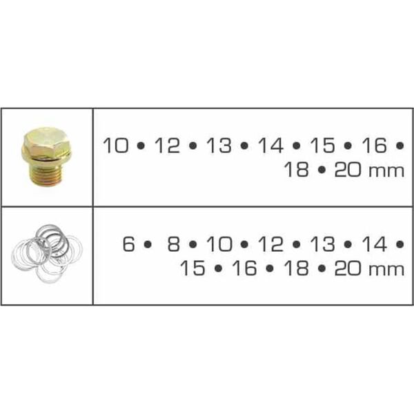 BRILLIANT TOOLS Kit de vis de bac &agrave; huile et de joints toriques 543pcs