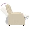 vidaXL Fauteuil inclinable &agrave; 2 places Cr&egrave;me Similicuir
