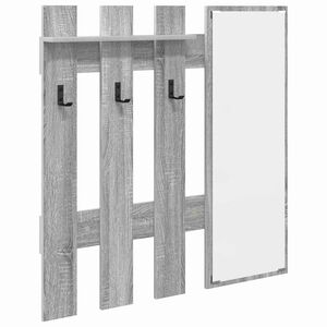 vidaXL Porte-manteau mural Montage mural Gris Sonoma 100 x 10 x 100 cm