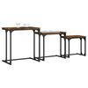 vidaXL Tables basses gigognes 3 pcs chêne fumé bois d'ingénierie