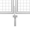 vidaXL Portail de jardin en acier 400 x 100 cm argent&eacute;