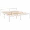 vidaXL Lit pour personne &acirc;g&eacute;e sans matelas blanc bois massif