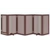 vidaXL Barri&egrave;re pour chiens avec porte 6 panneaux bois de peuplier