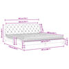 vidaXL Lit avec matelas bleu 200x200 cm velours