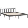 vidaXL Cadre de lit sans matelas gris bois de pin massif