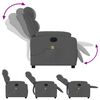 vidaXL Fauteuil de massage inclinable gris fonc&eacute; tissu