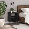 vidaXL Table de chevet murale noir 40x31x39,5 cm